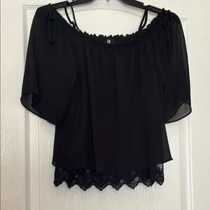 Elegant Black Off-Shoulder Top